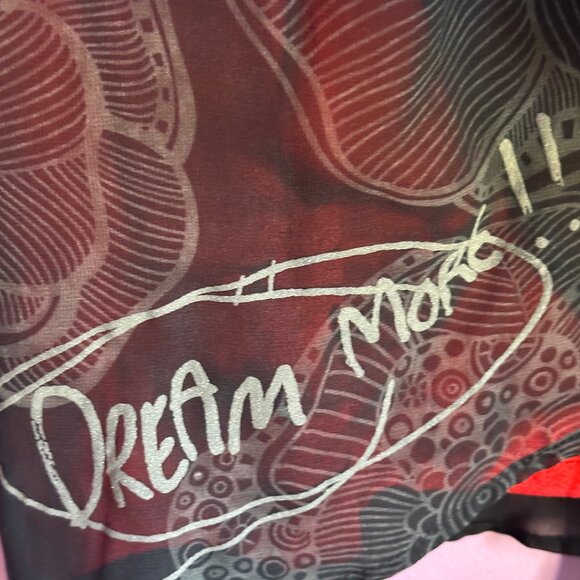 desigual black red flowy graphic print top - Picture 4 of 5